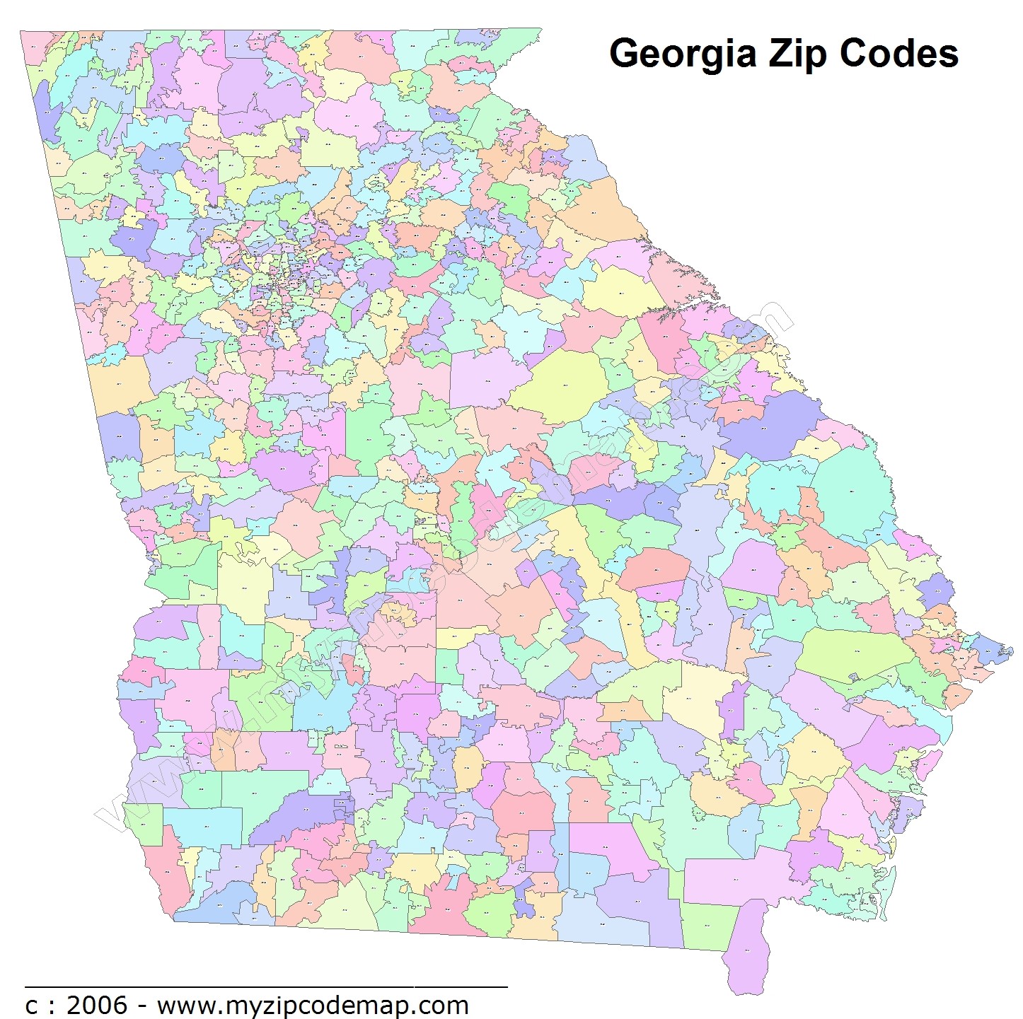 Georgia Zip Code Maps Free Georgia Zip Code Maps