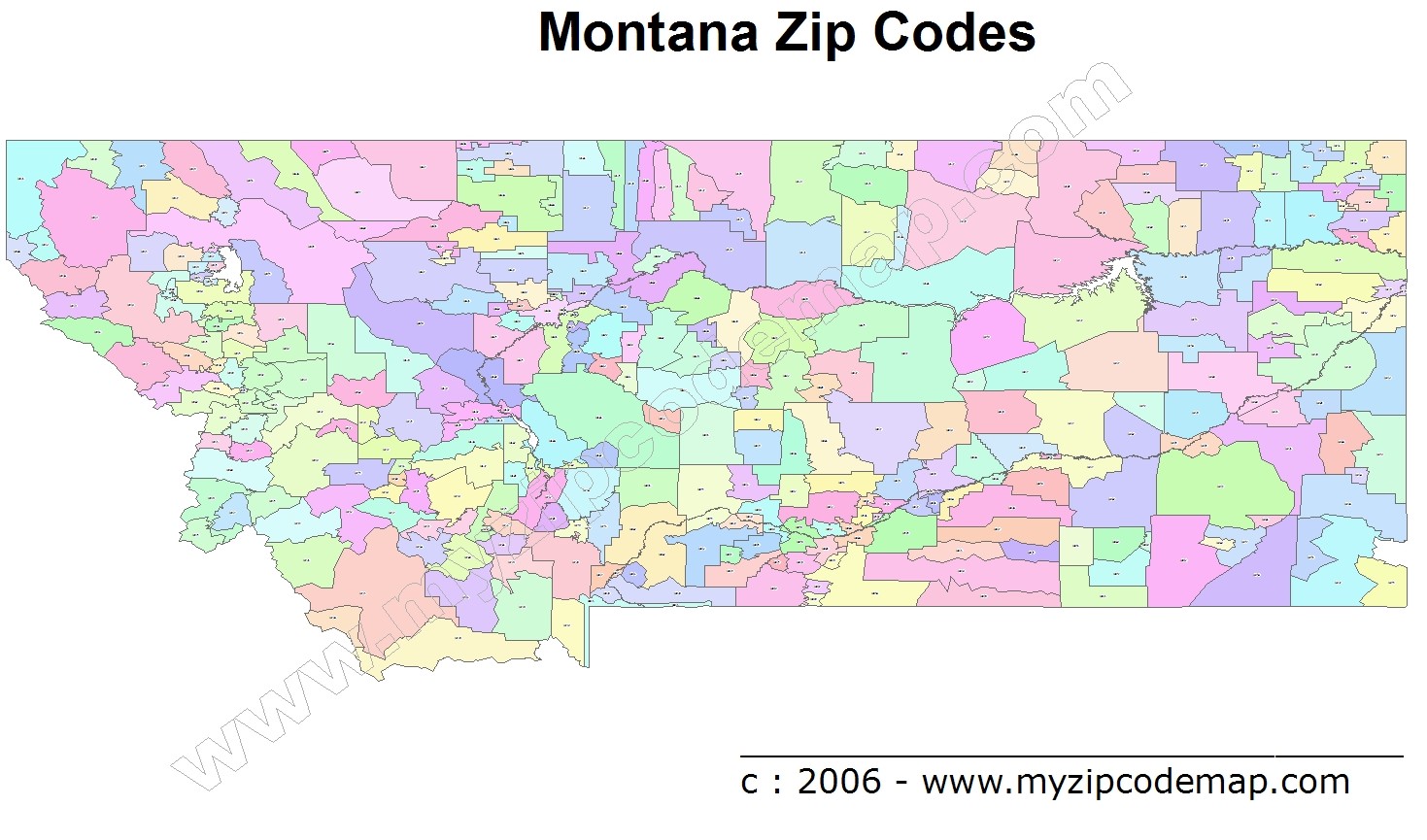 Montana Zip Code Maps Free Montana Zip Code Maps